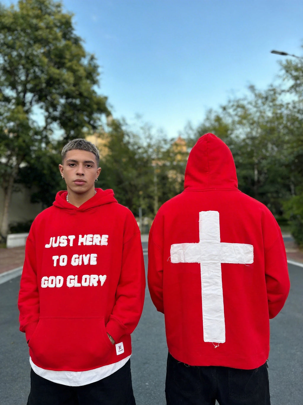 Give God Glory Couple Hoodie