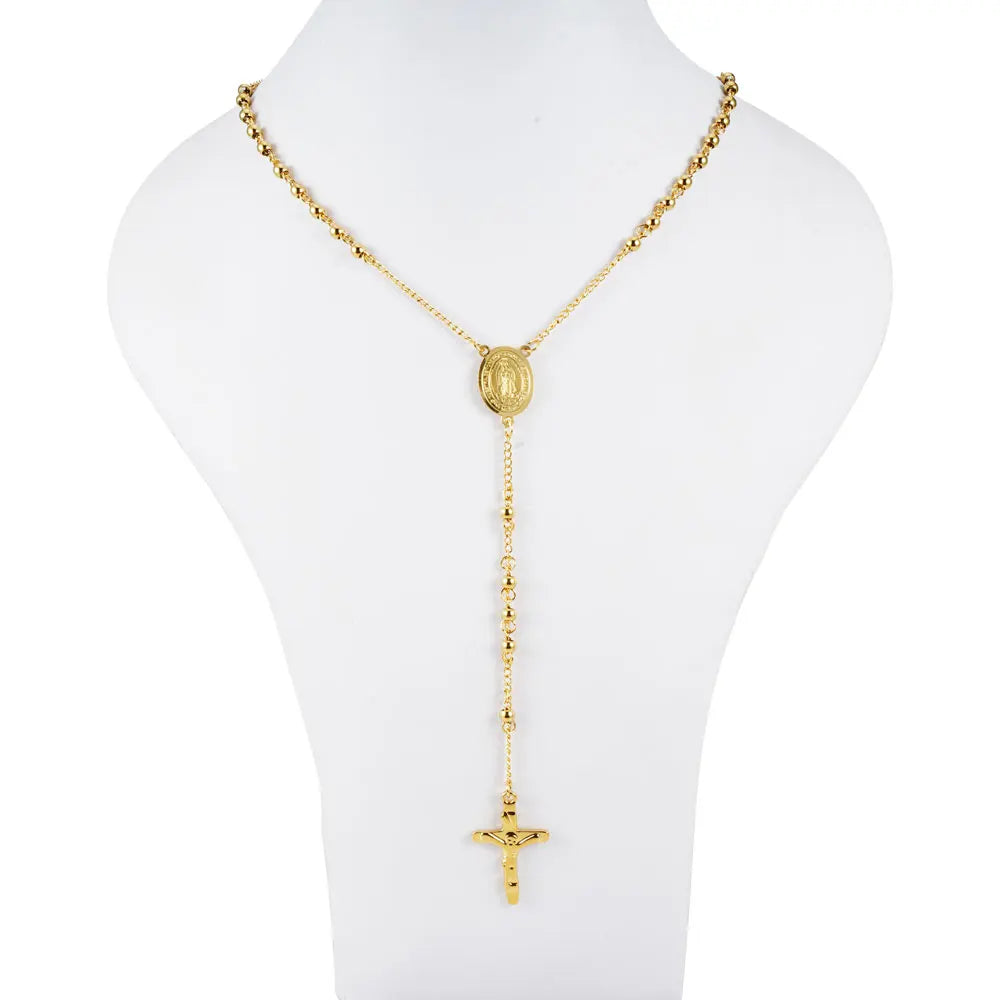 Jesus Rosary Bead Necklace