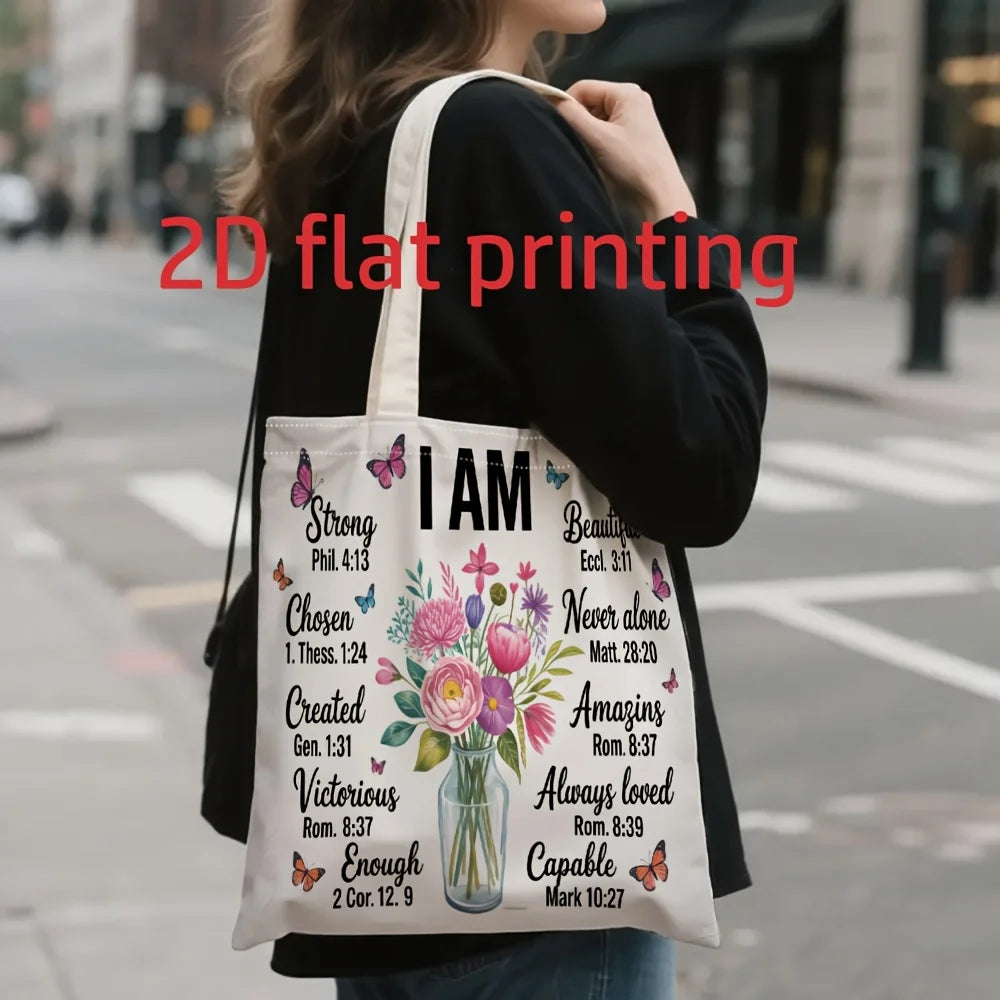 Faith & Affirmation Floral Tote