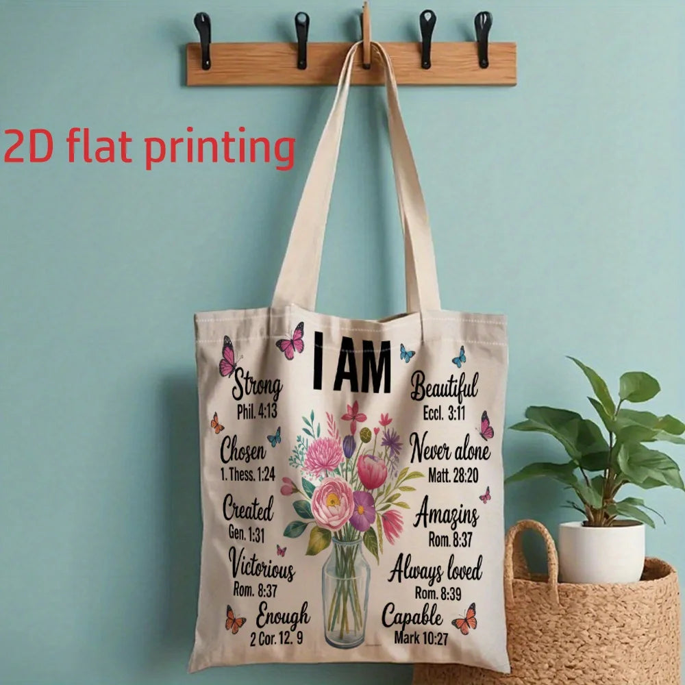 Faith & Affirmation Floral Tote