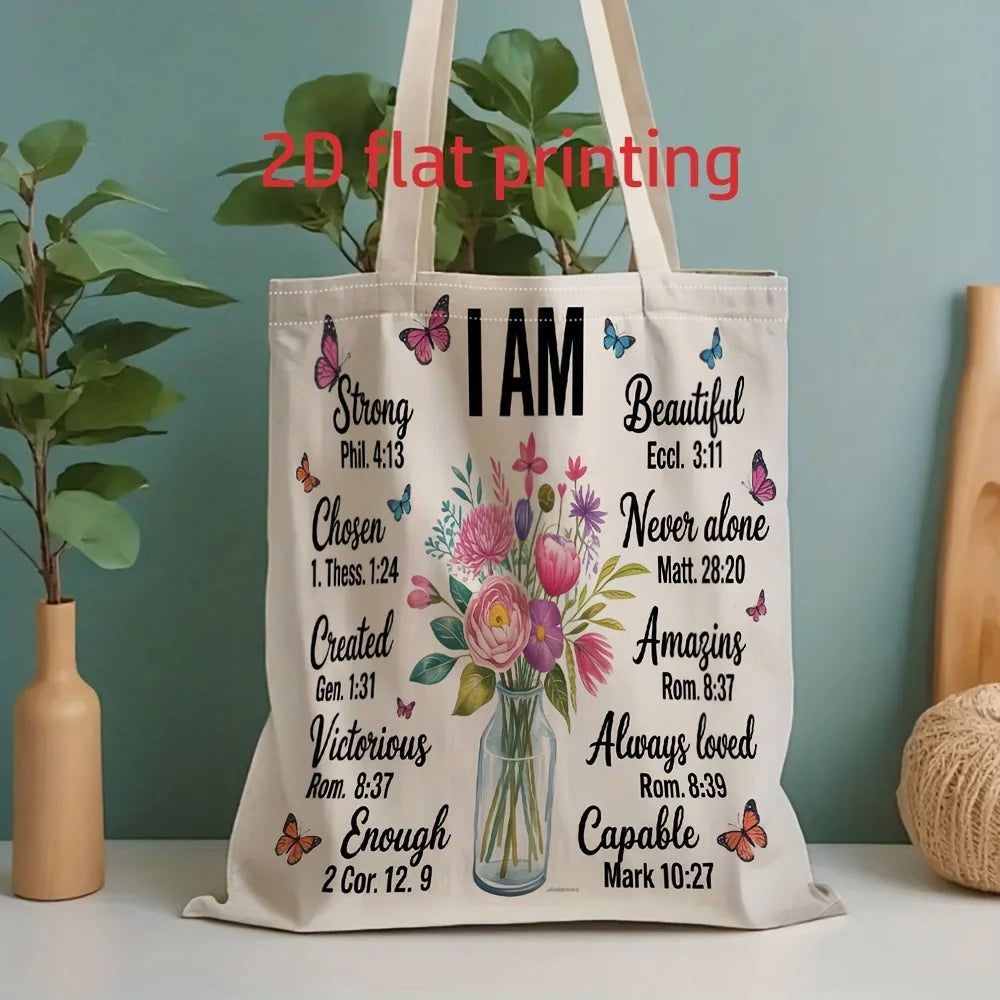 Faith & Affirmation Floral Tote