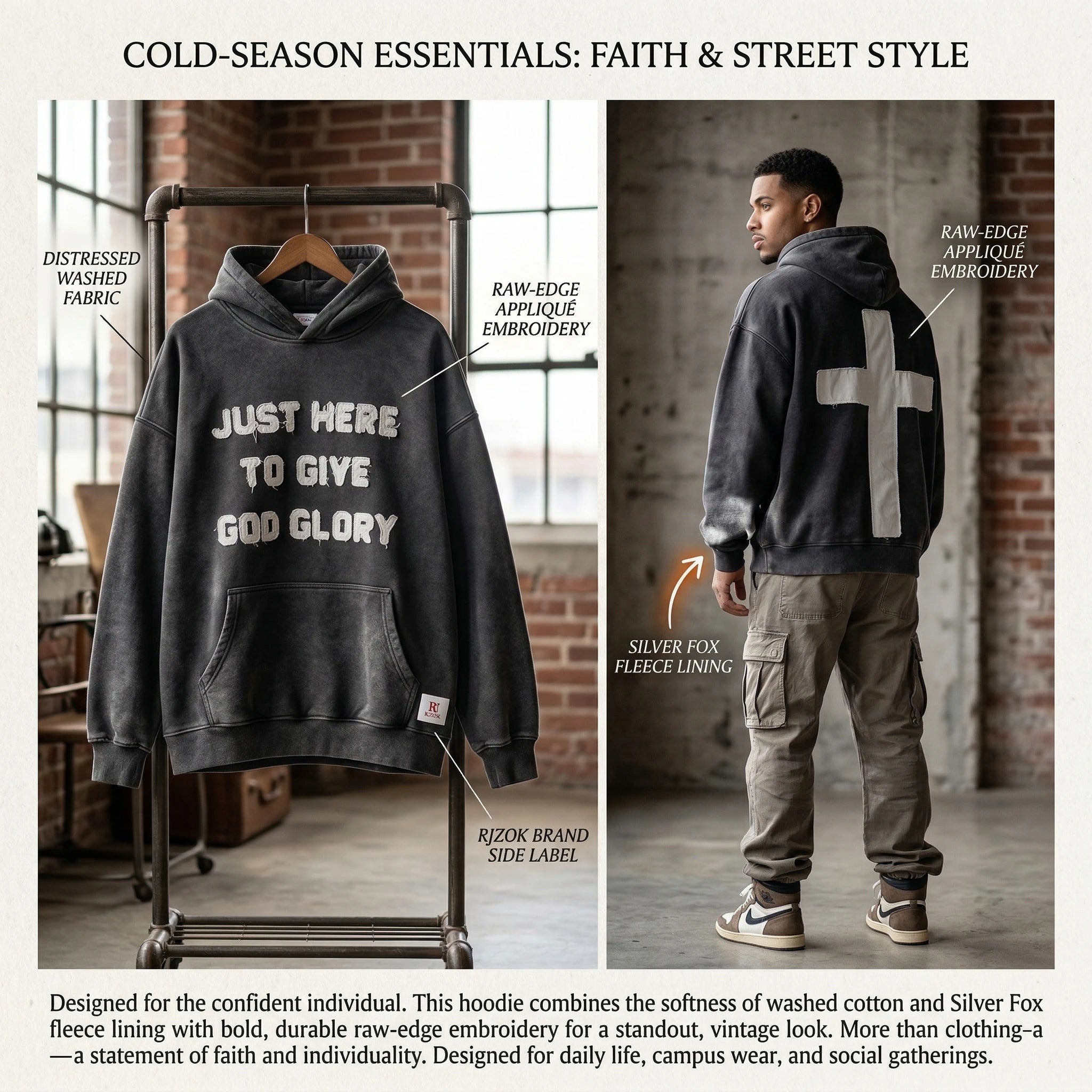 Give God Glory Couple Hoodie