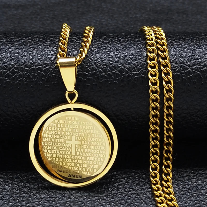 Lord’s Prayer Cross Necklace