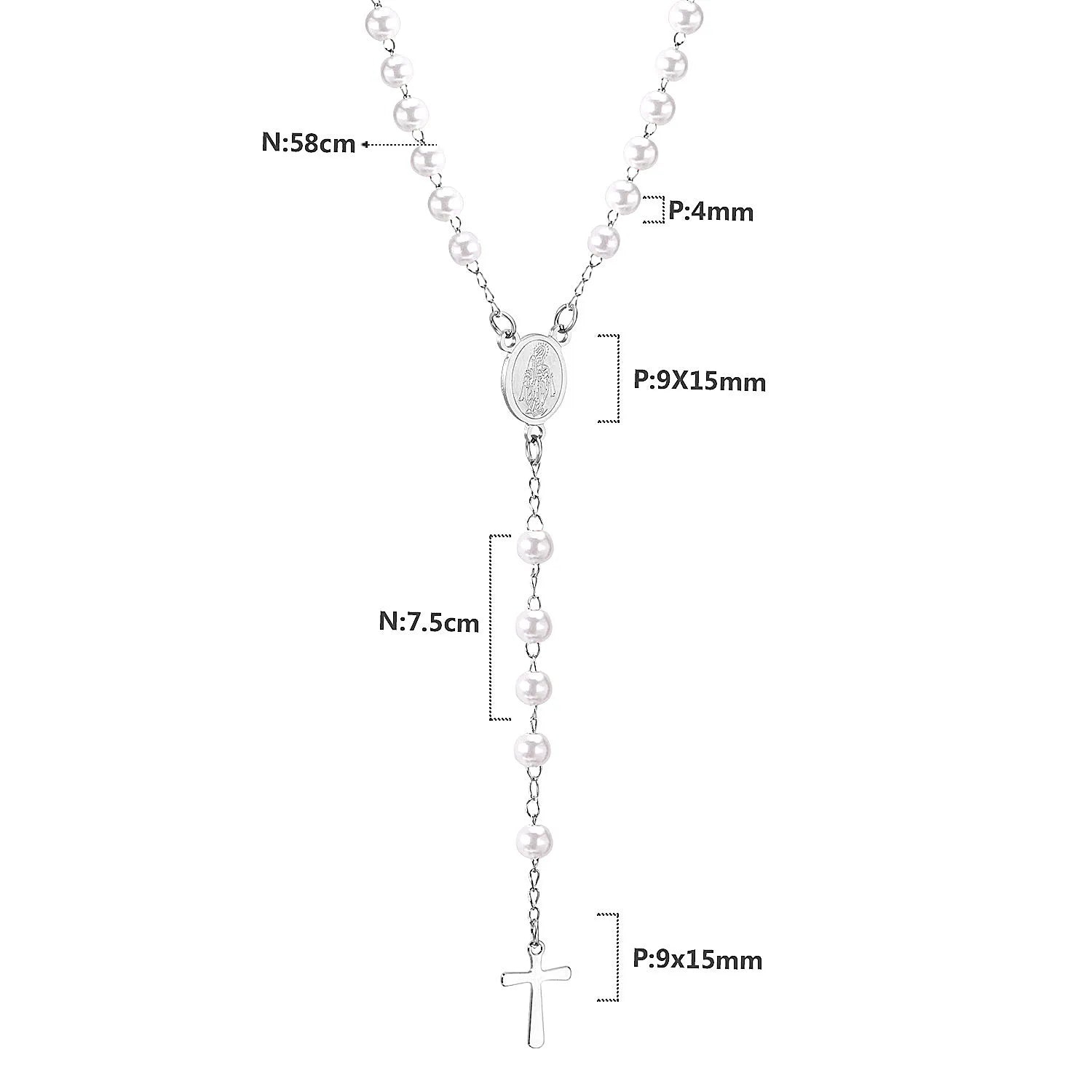 Rosary Cross Necklace
