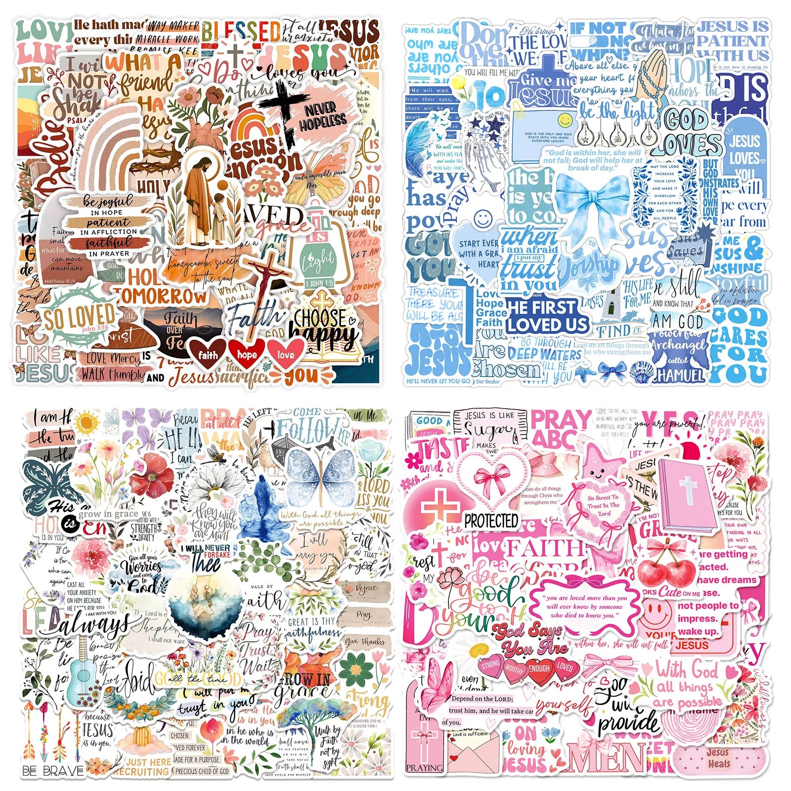 Jesus Quote Sticker Pack
