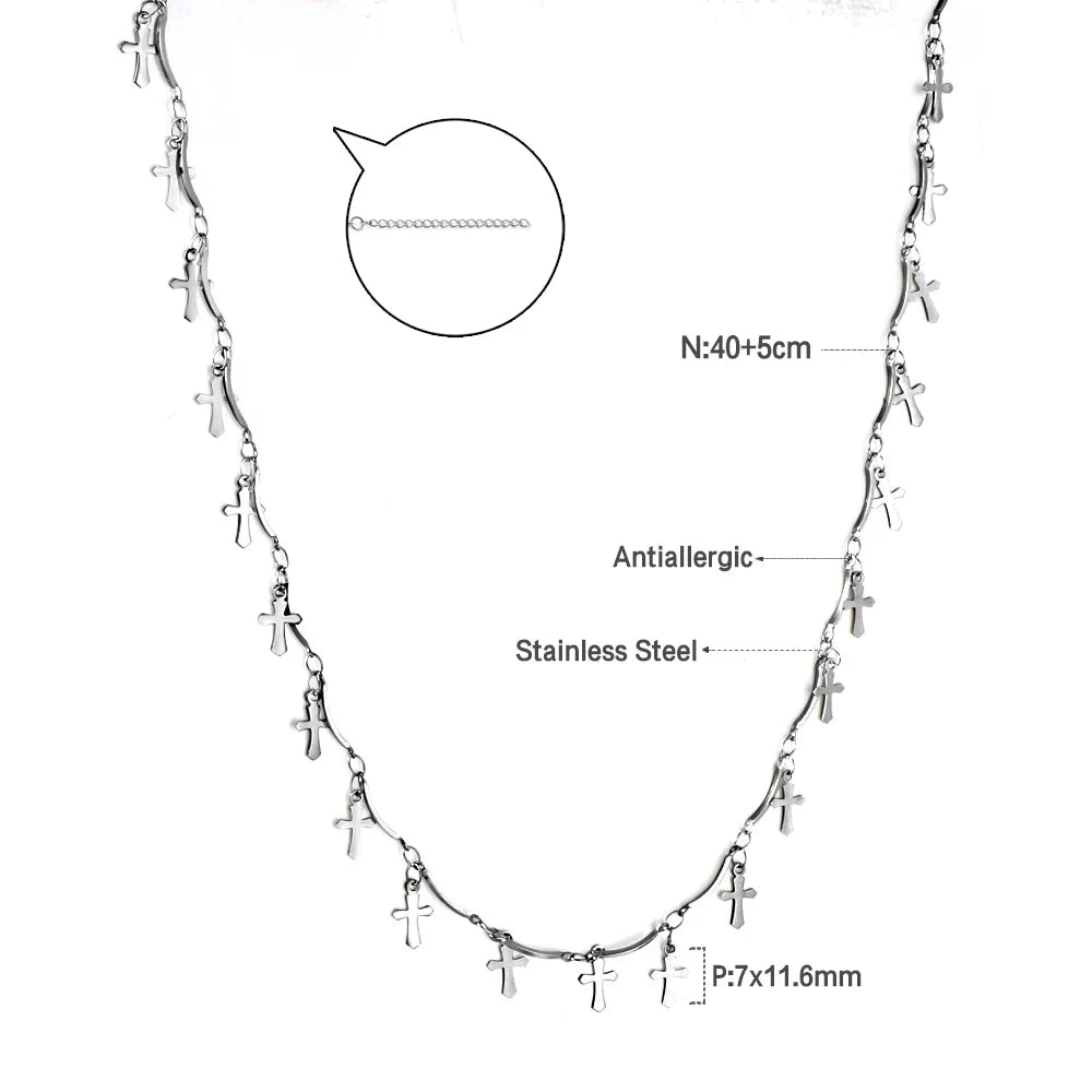 Rosary Cross Necklace
