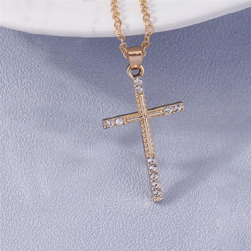 Zircon Crystal Cross Necklace