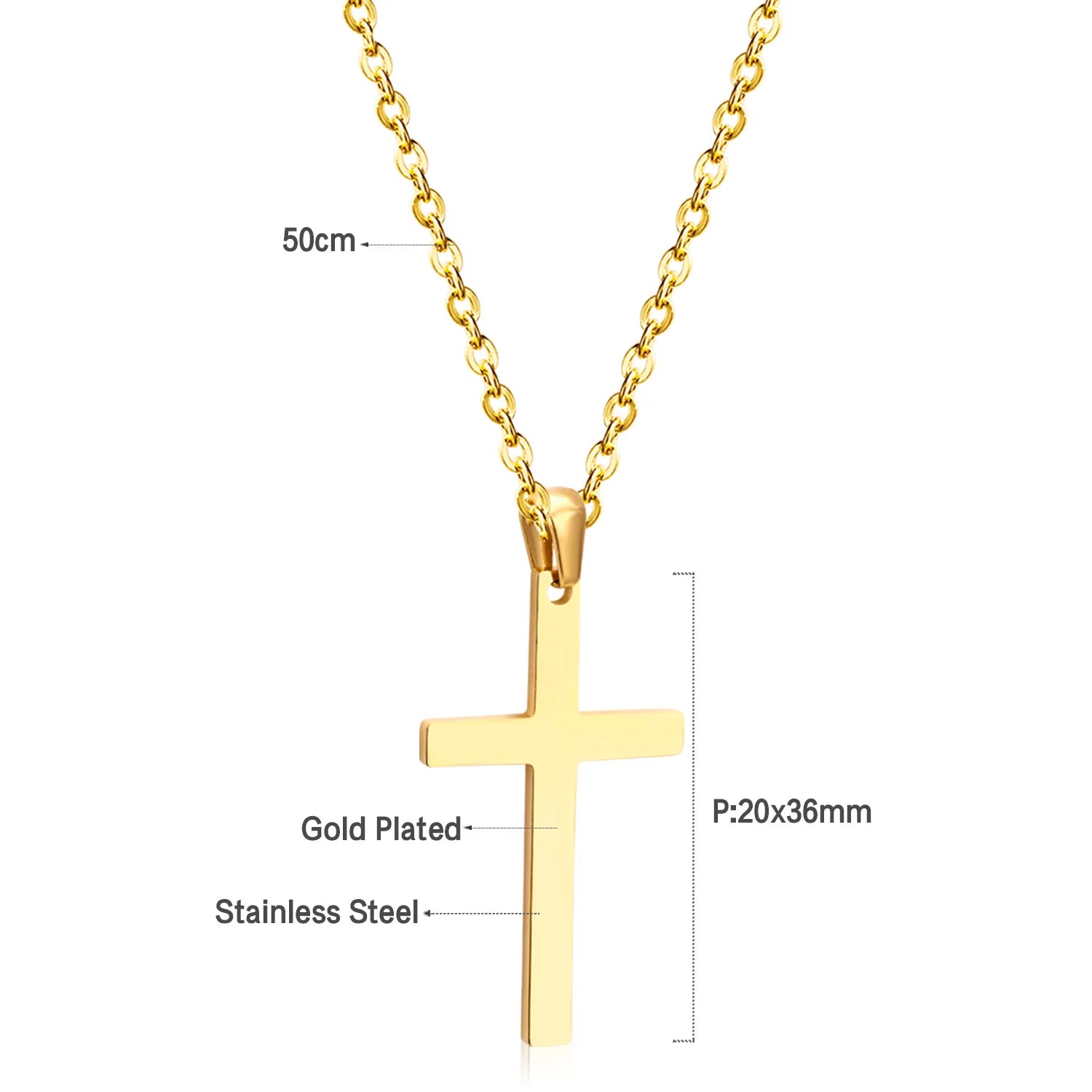 Rosary Cross Necklace