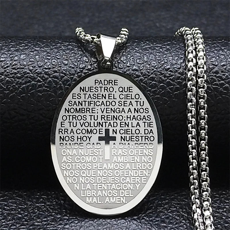 Lord’s Prayer Cross Necklace