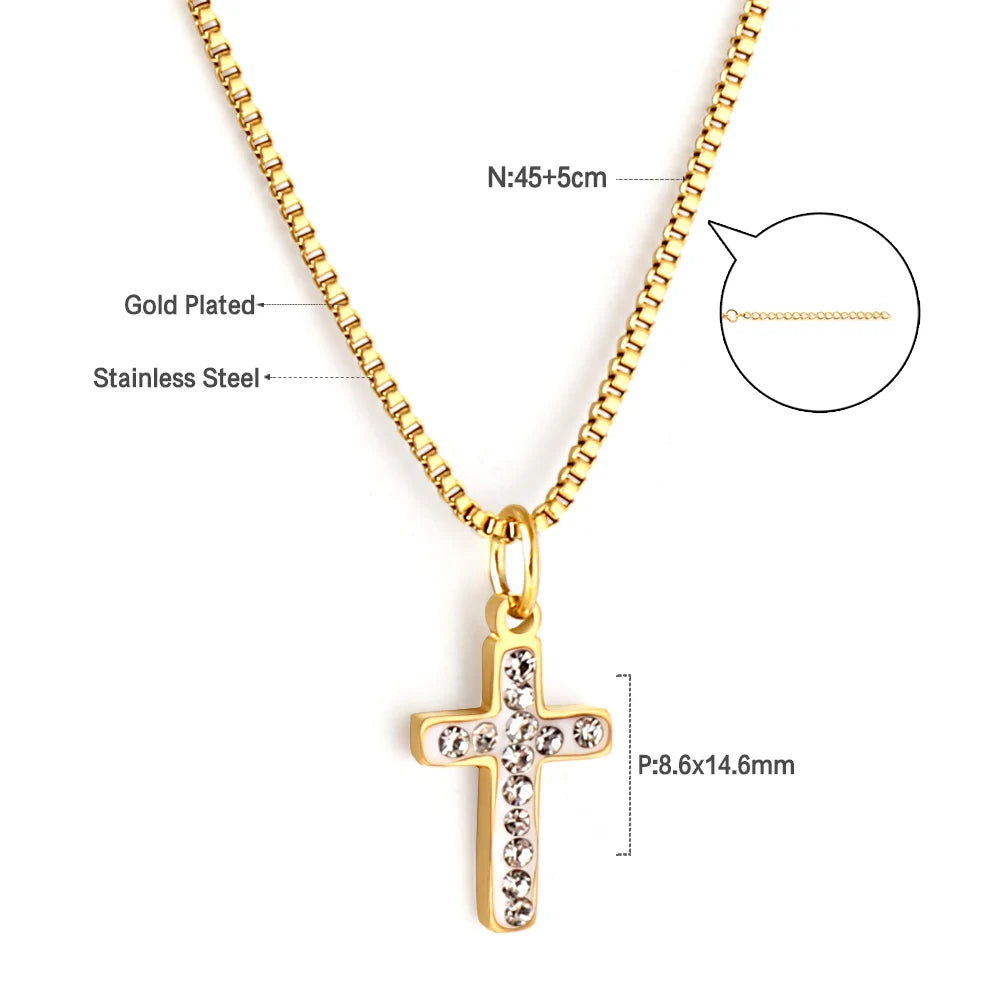 Rosary Cross Necklace
