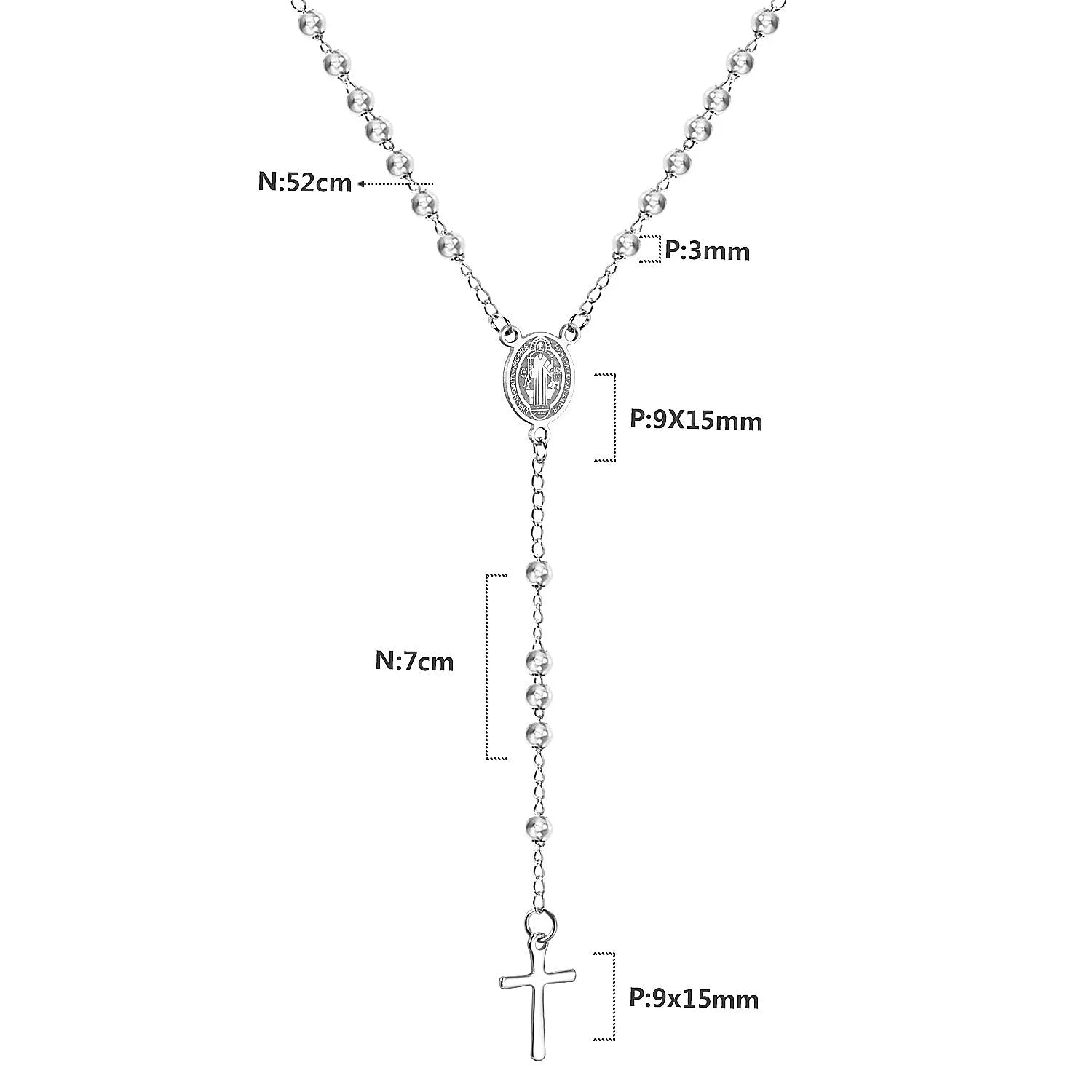 Rosary Cross Necklace