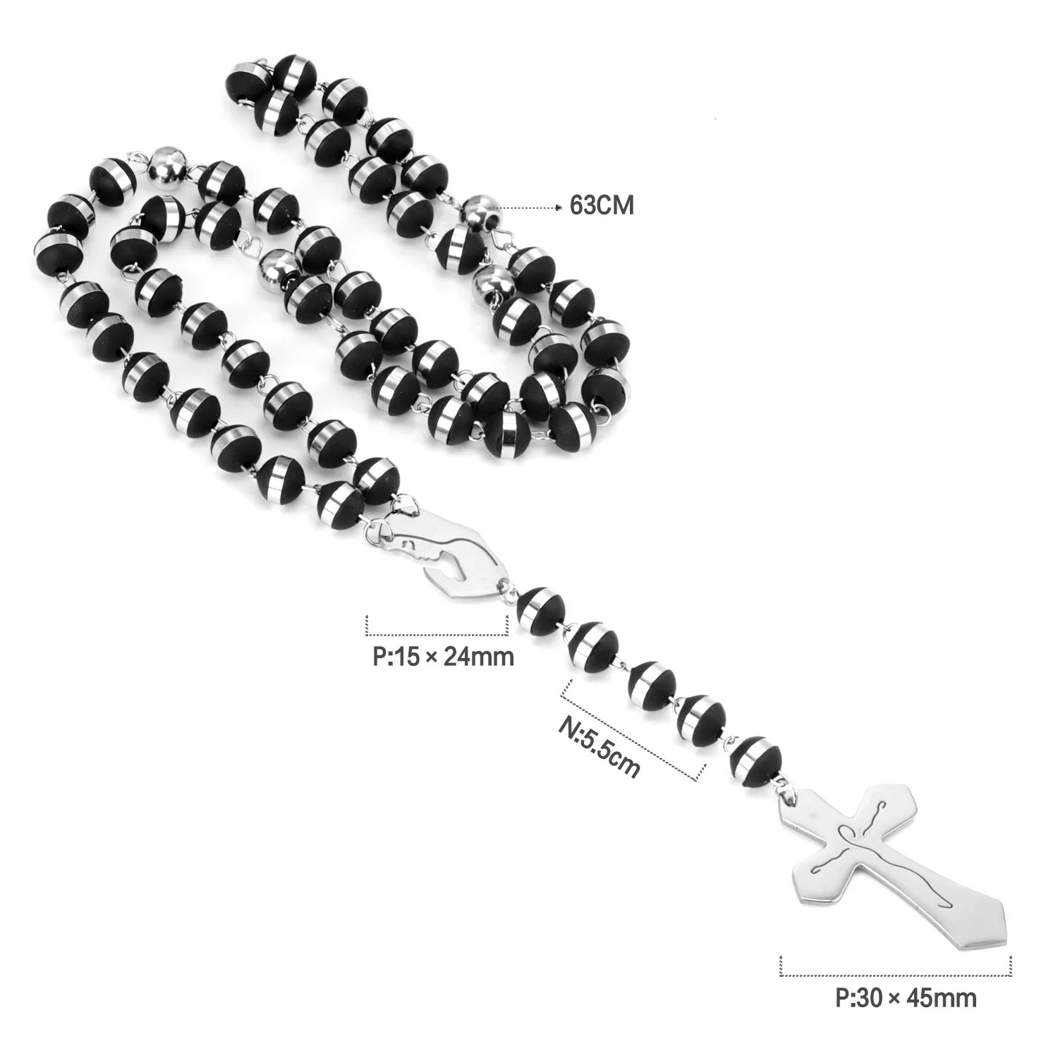 Rosary Cross Necklace