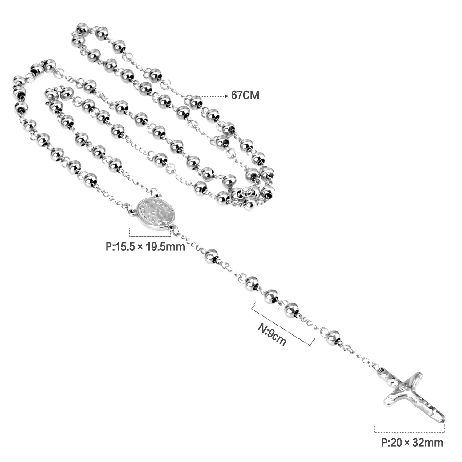 Rosary Cross Necklace