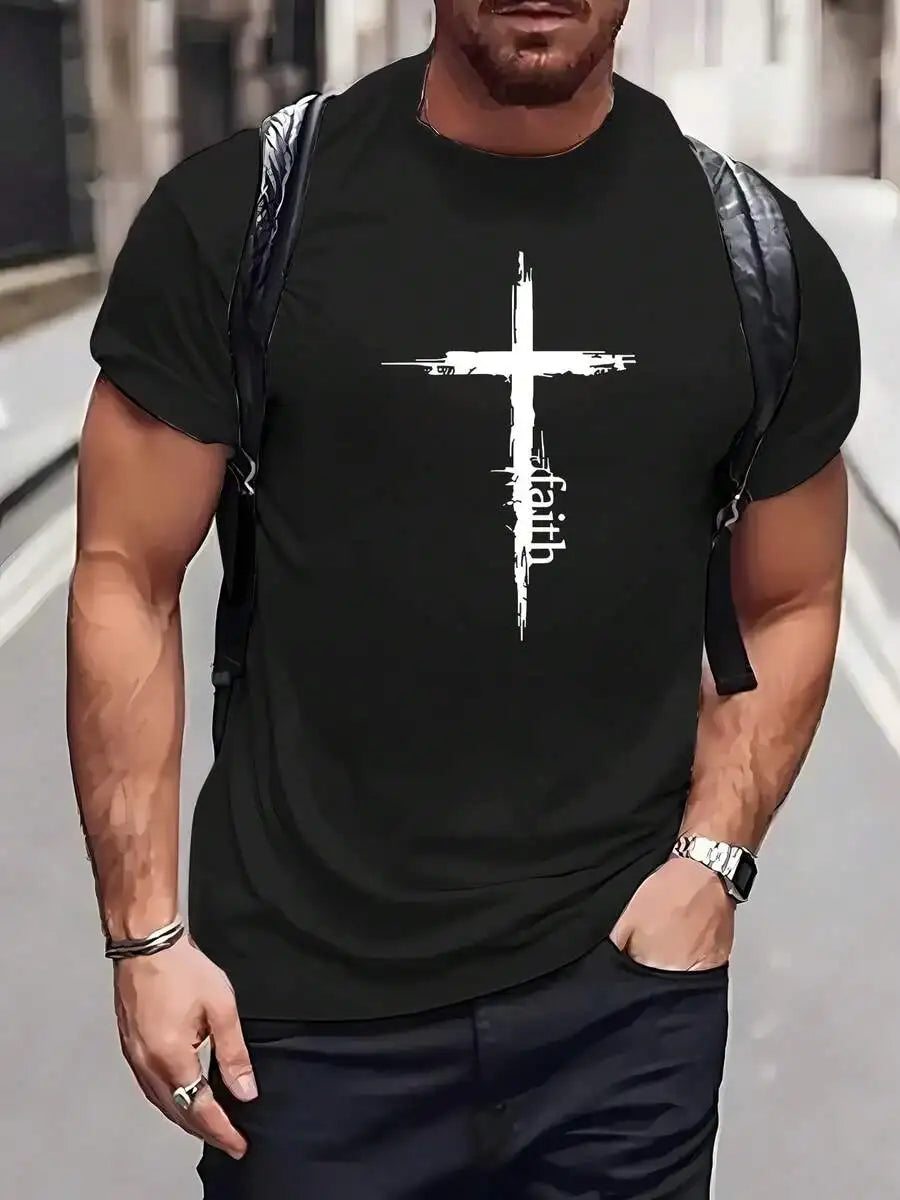 Vintage Distressed Cross Tee