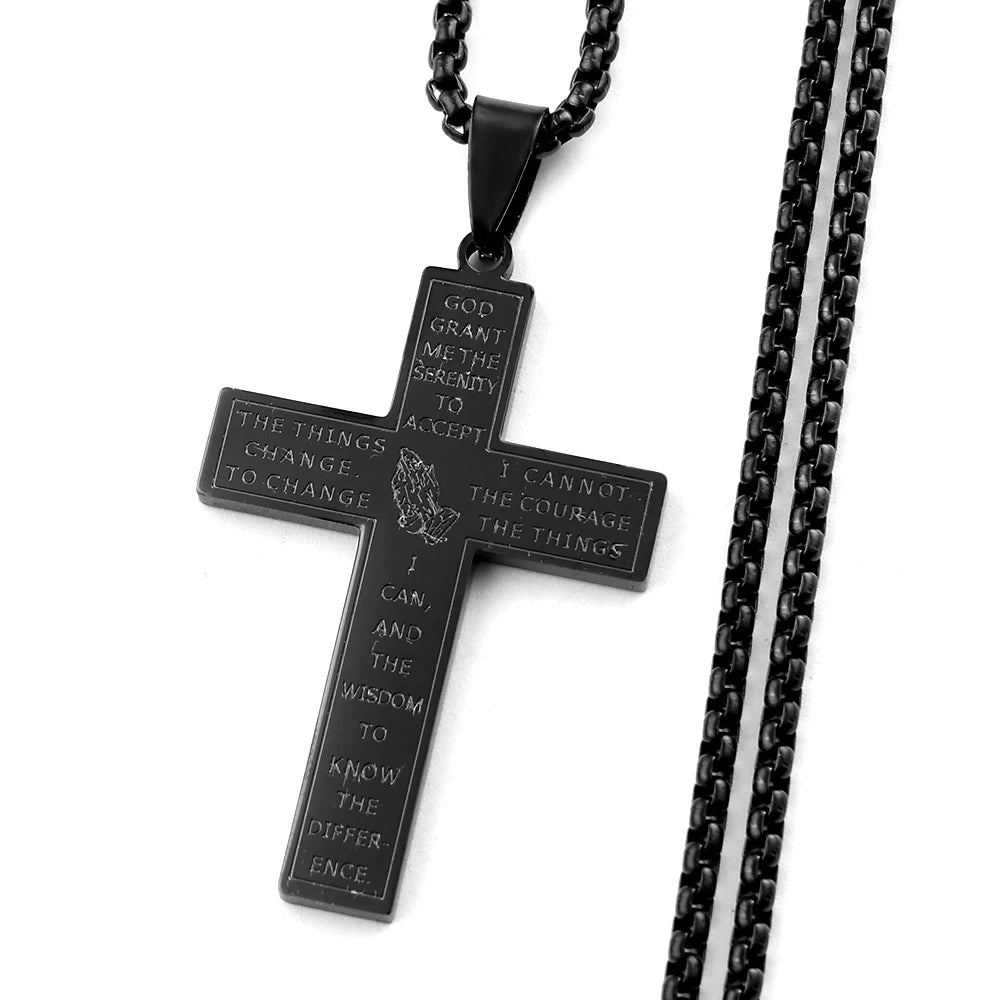 Praying Hands Cross Necklace