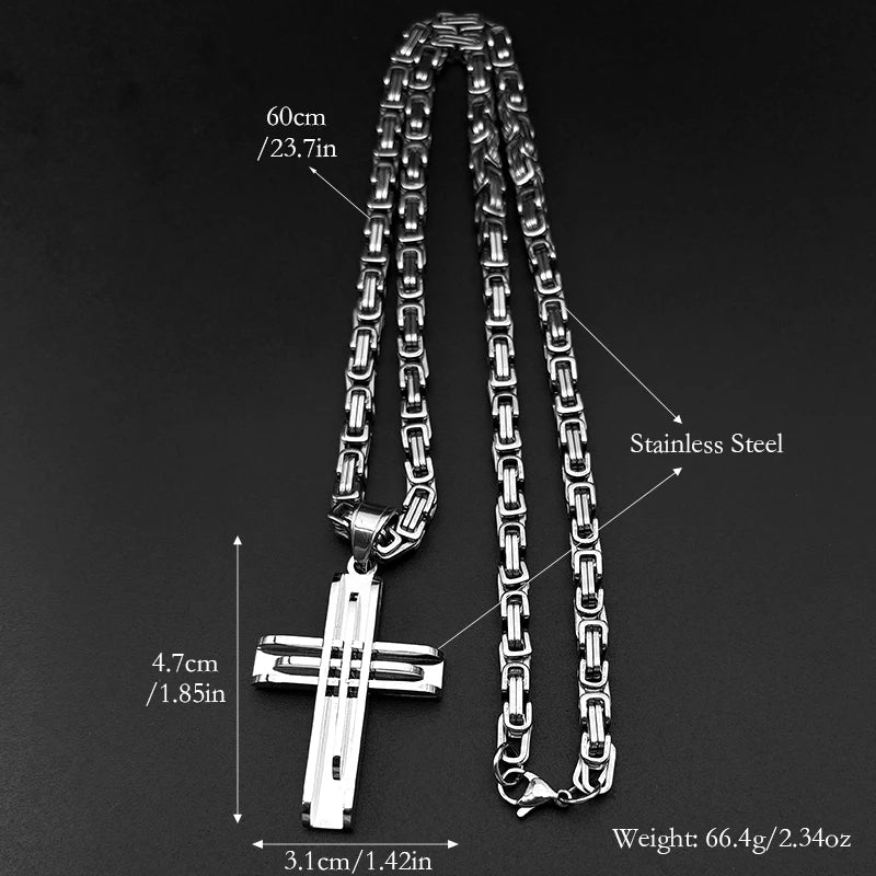 Gold Cross Chain Necklace