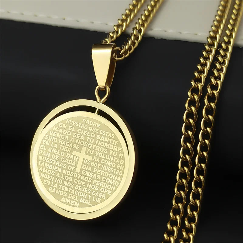 Lord’s Prayer Cross Necklace