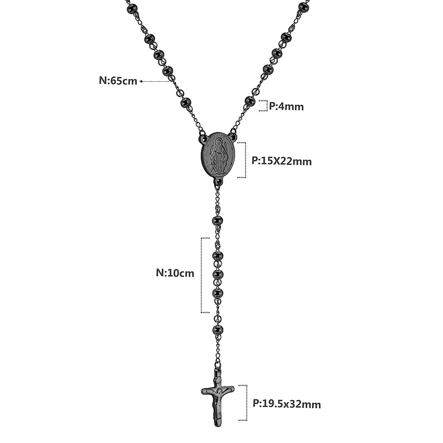 Rosary Cross Necklace