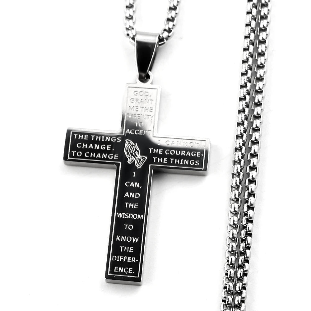 Praying Hands Cross Necklace