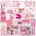 Pink Bible Jesus Stickers