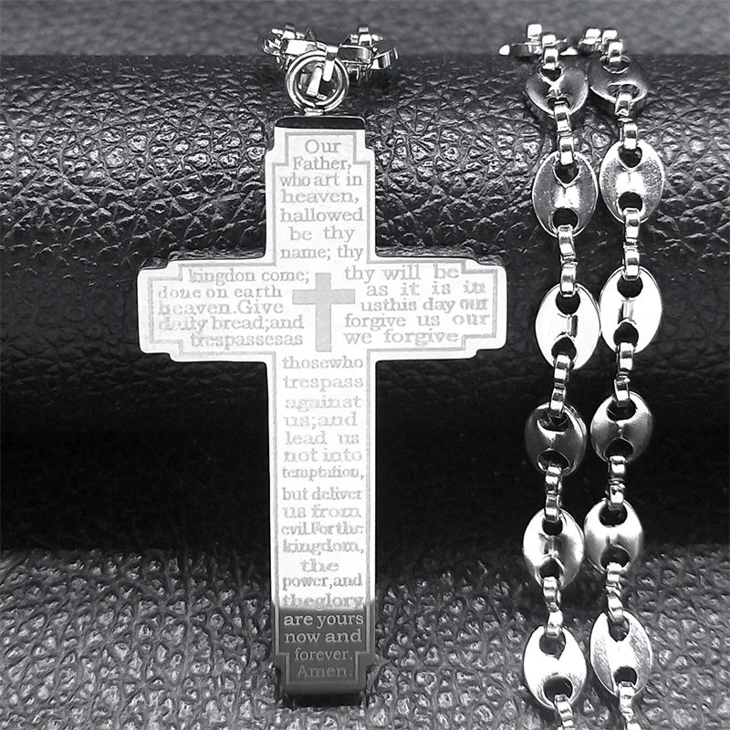 Gold Crucifix Chain Necklace