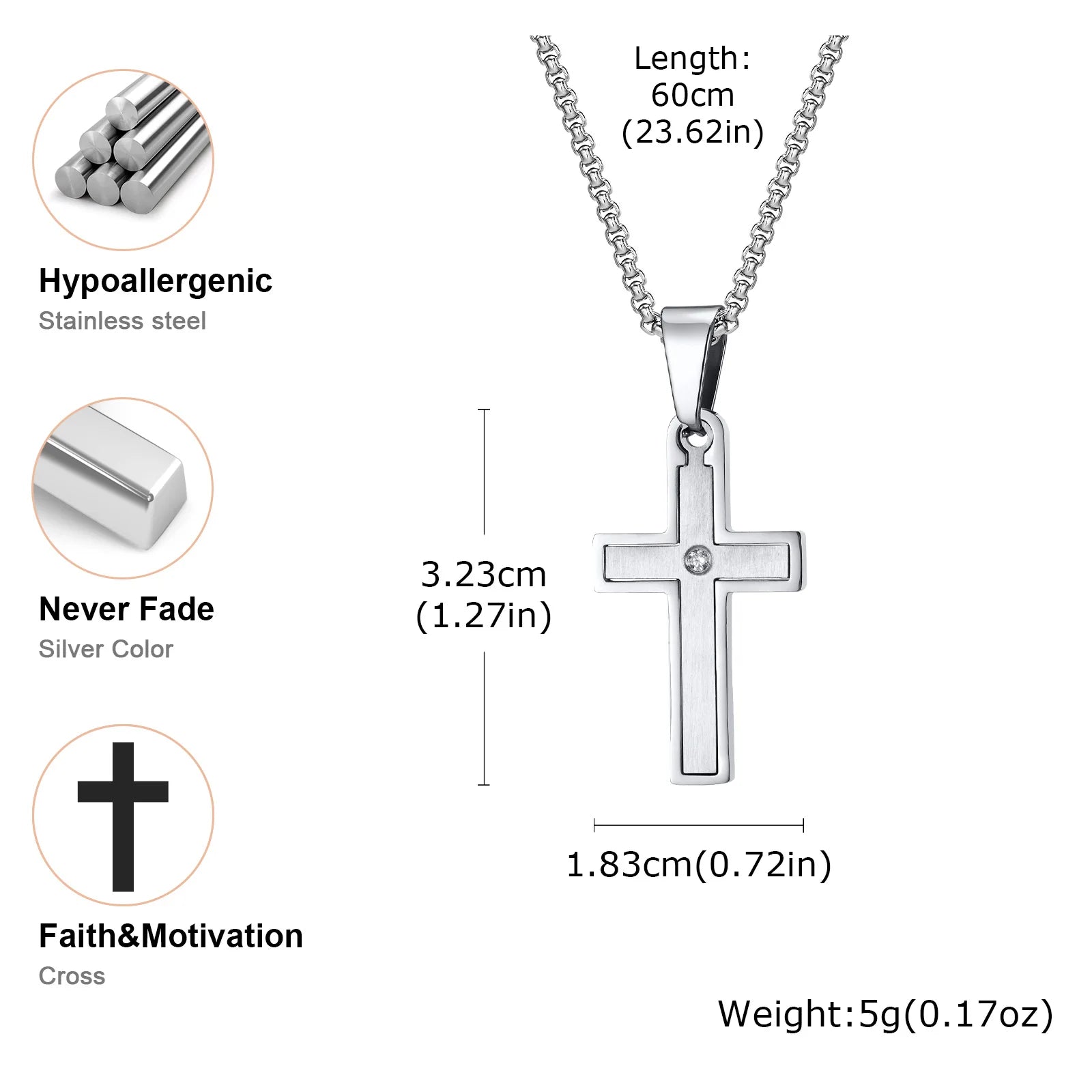 Jesus Cross Pendant Necklace