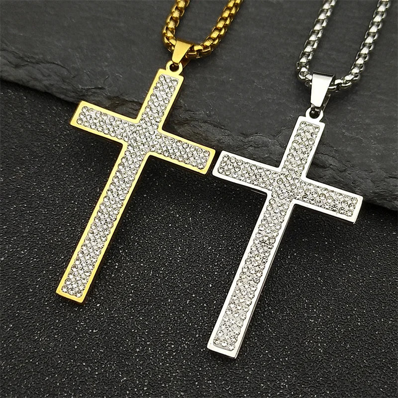 Rhinestone Cross Necklace