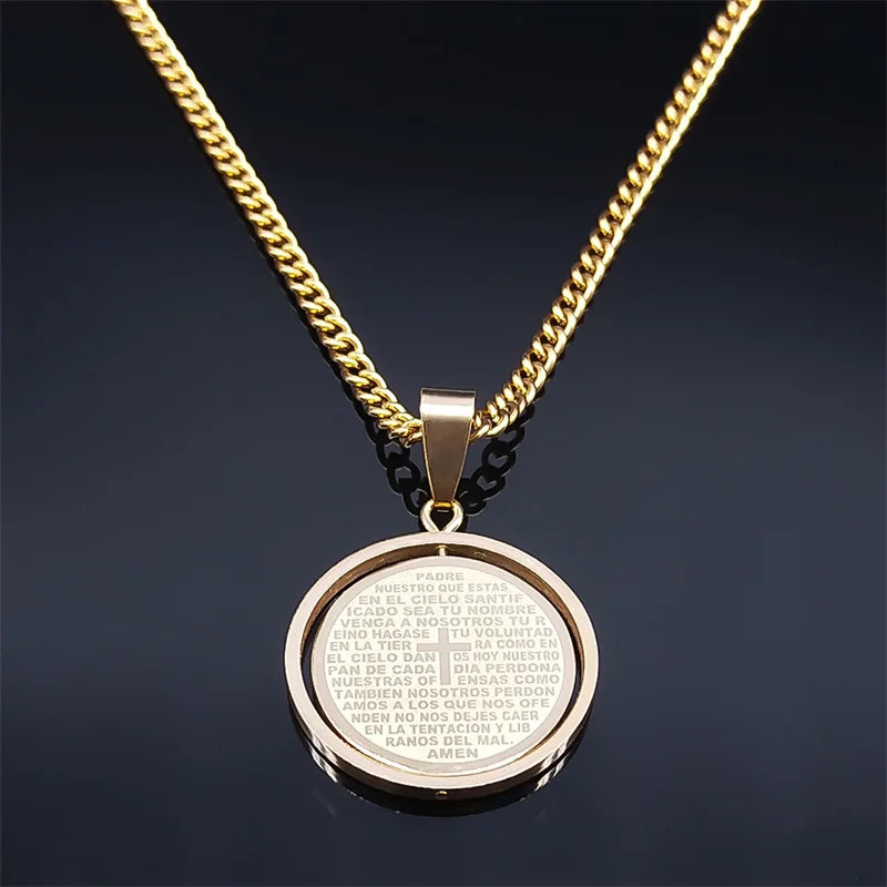 Lord’s Prayer Cross Necklace