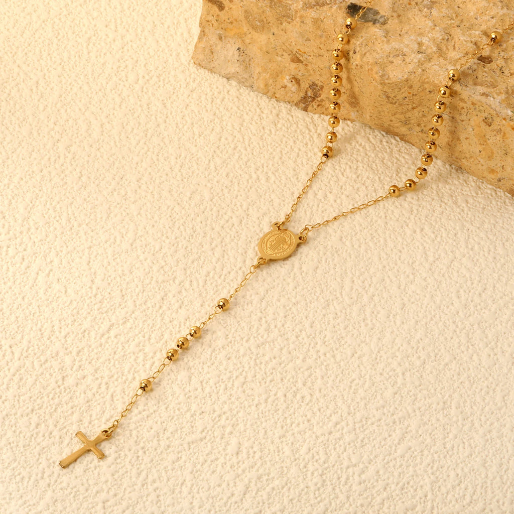 Rosary Cross Necklace
