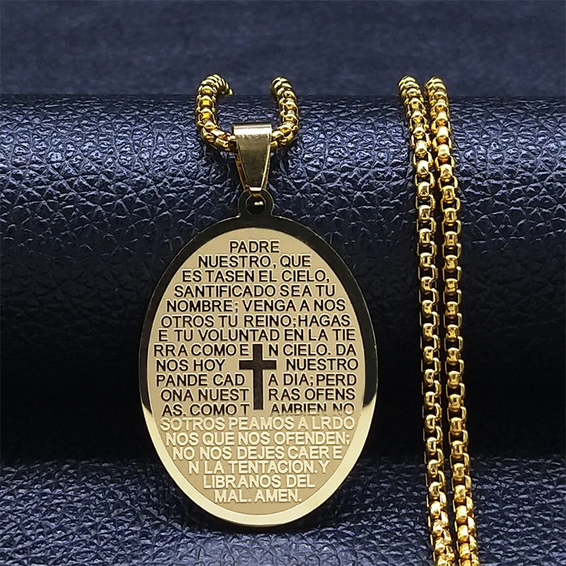 Lord’s Prayer Cross Necklace