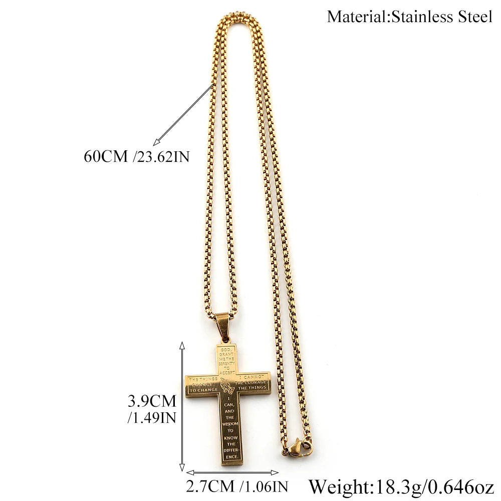 Praying Hands Cross Necklace