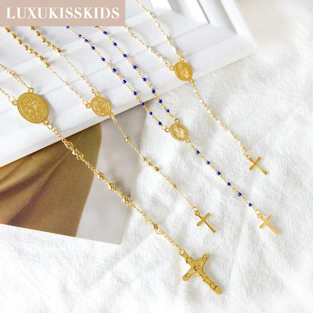 Rosary Cross Necklace