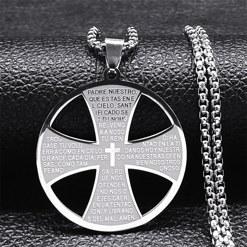 Lord’s Prayer Cross Necklace