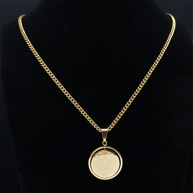 Lord’s Prayer Cross Necklace