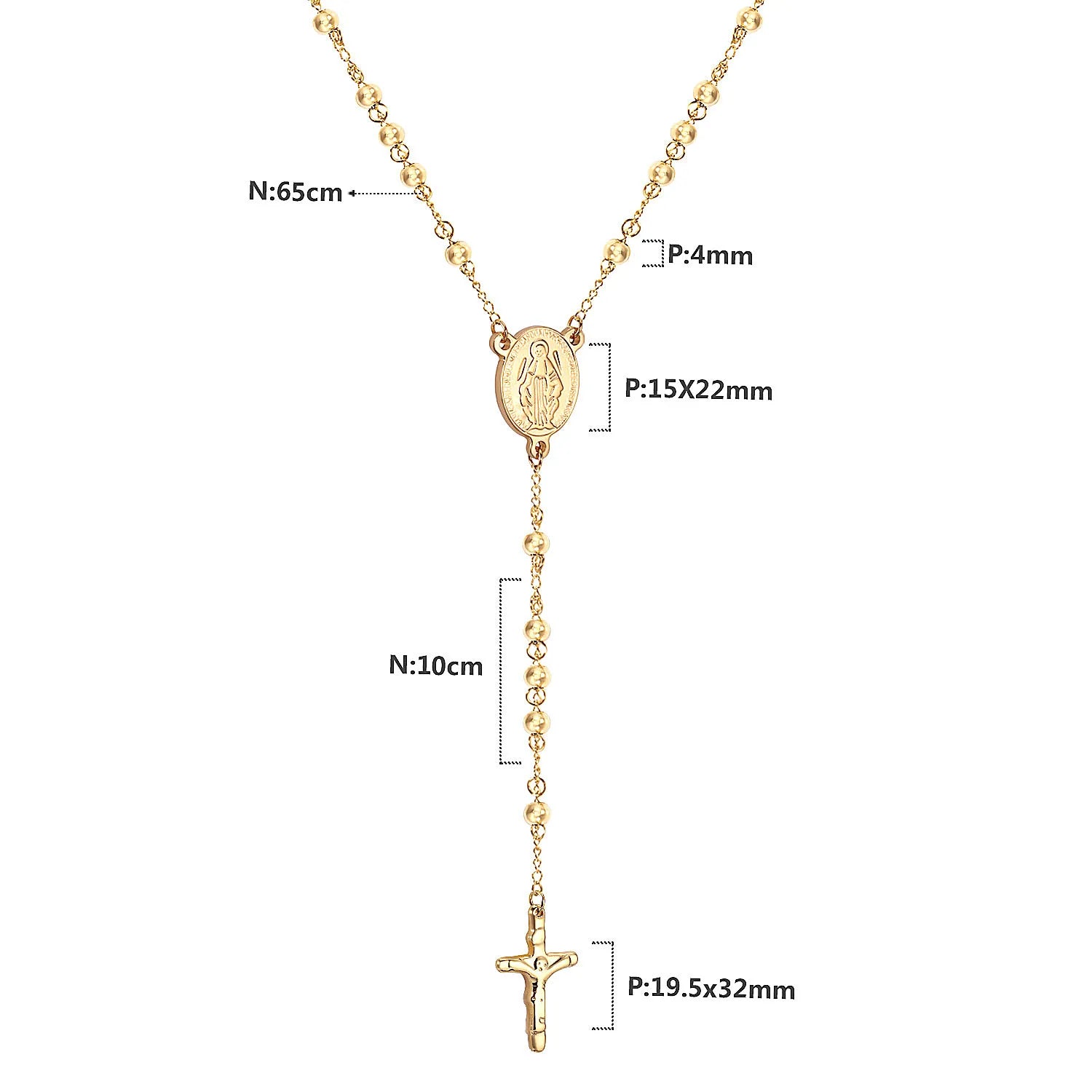 Rosary Cross Necklace