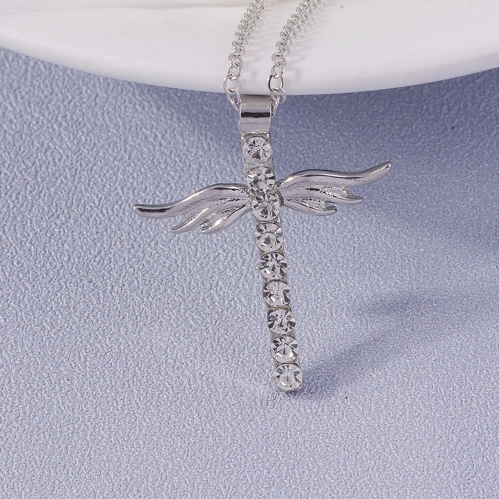 Zircon Crystal Cross Necklace