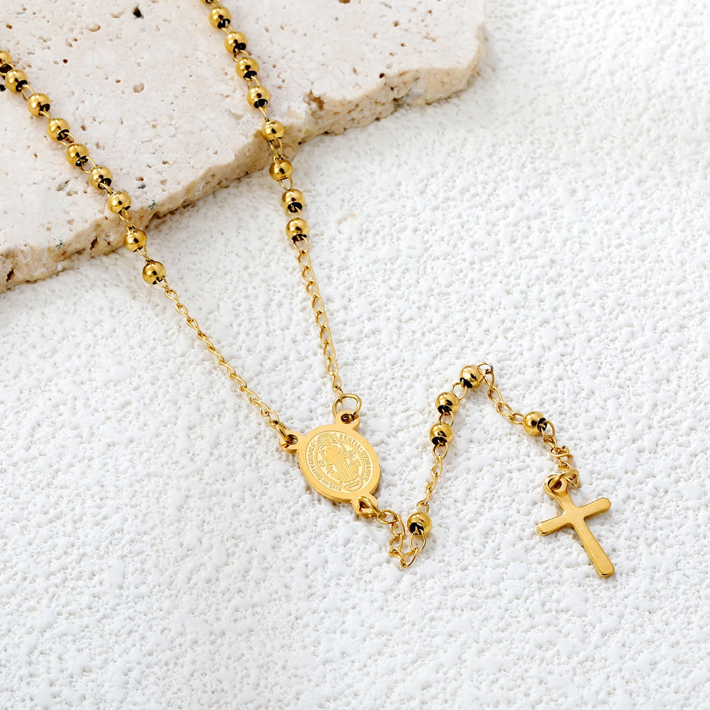 Rosary Cross Necklace