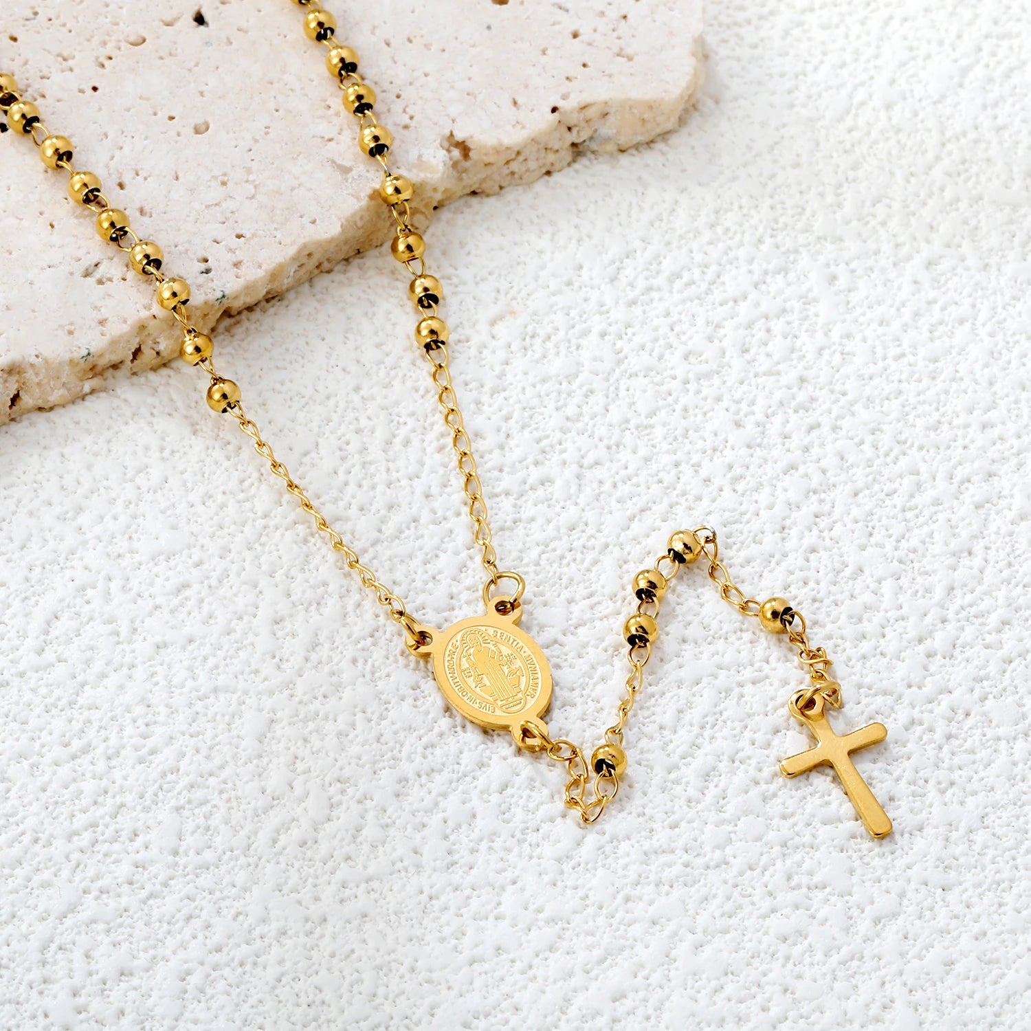 Rosary Cross Necklace