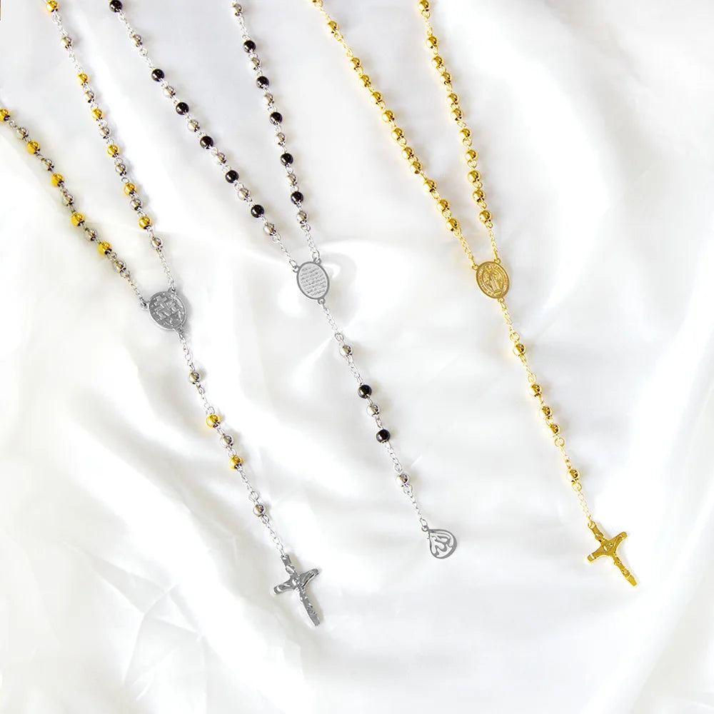 Rosary Cross Necklace