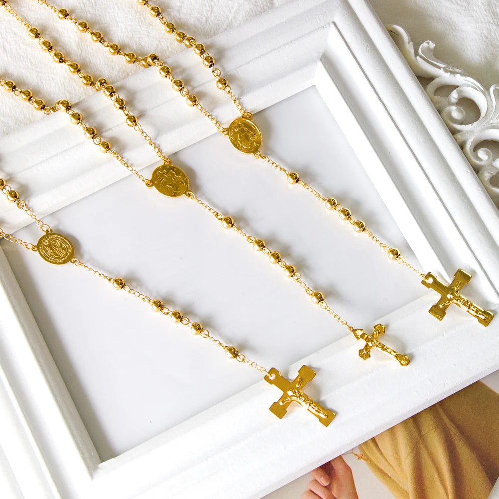 Rosary Cross Necklace