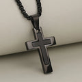 Two-Tone Cross Necklace
