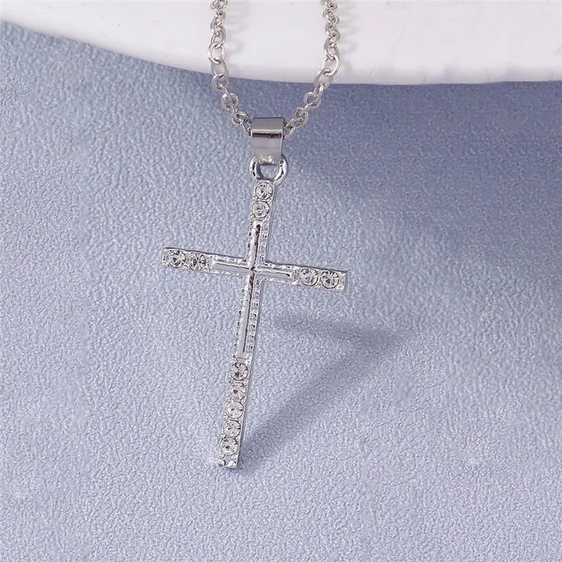 Zircon Crystal Cross Necklace