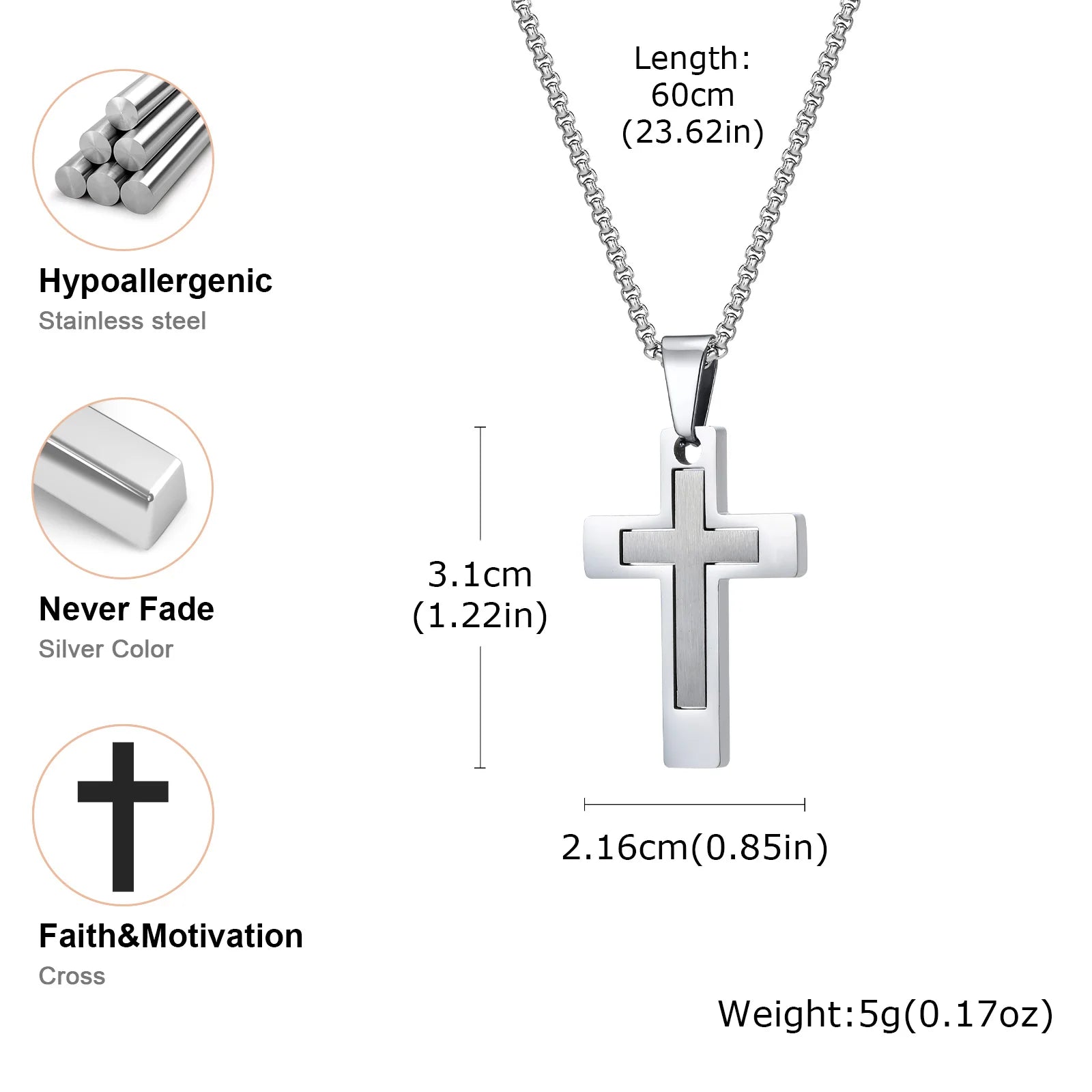 Jesus Cross Pendant Necklace