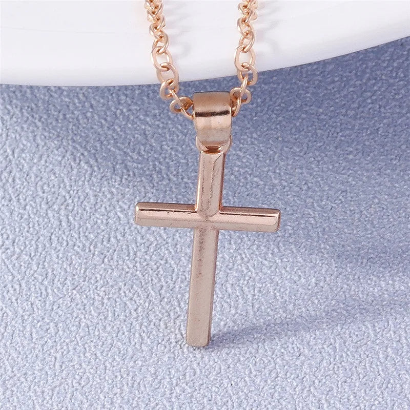 Zircon Crystal Cross Necklace