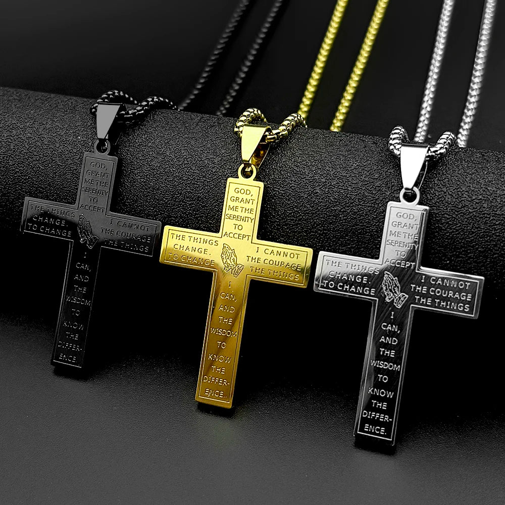 Praying Hands Cross Necklace