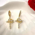 Gold Crown Cross Necklace