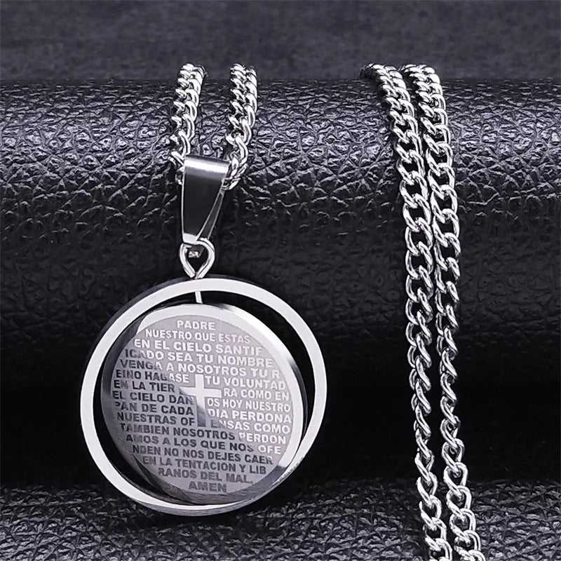 Lord’s Prayer Cross Necklace