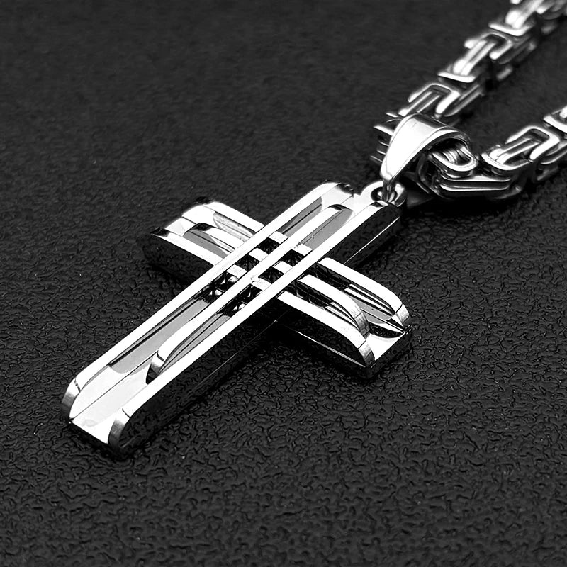 Gold Cross Chain Necklace