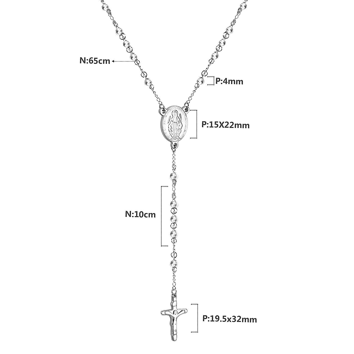 Rosary Cross Necklace